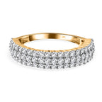 9K Yellow Gold Diamond Cluster Ring 1.0 Ct