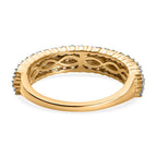 9K Yellow Gold Diamond Cluster Ring 1.0 Ct