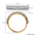 9K Yellow Gold Diamond Cluster Ring 1.0 Ct