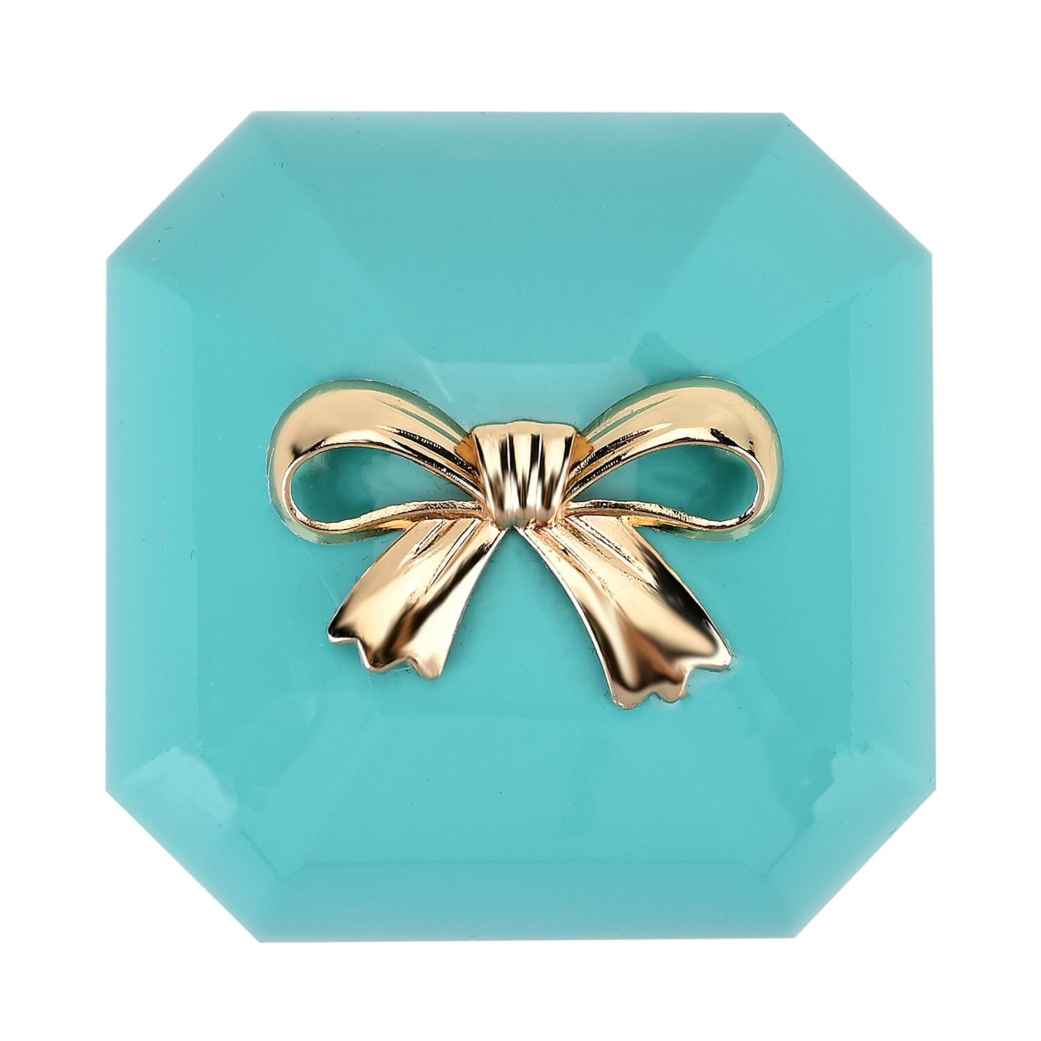 Solid Luxurious Polished Necklace and Pendant Jewellery Box With LED Light &amp; Anti-Tarnish Protection (Size - 7x7x6 cm) - Blue 7674884 4