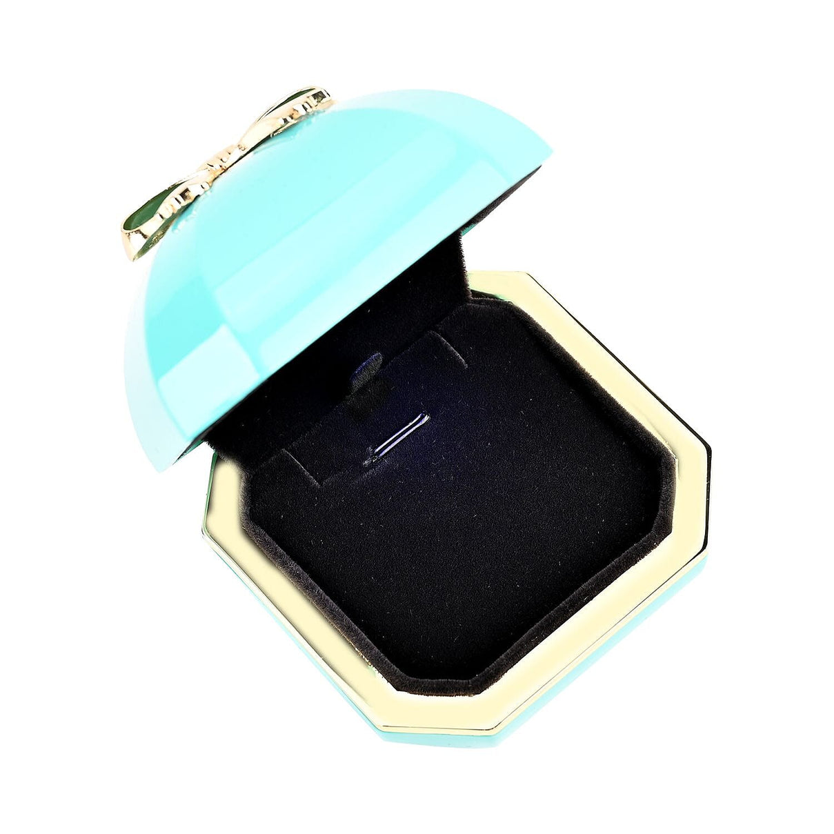 Solid Luxurious Polished Necklace and Pendant Jewellery Box With LED Light &amp; Anti-Tarnish Protection (Size - 7x7x6 cm) - Blue 7674884 6