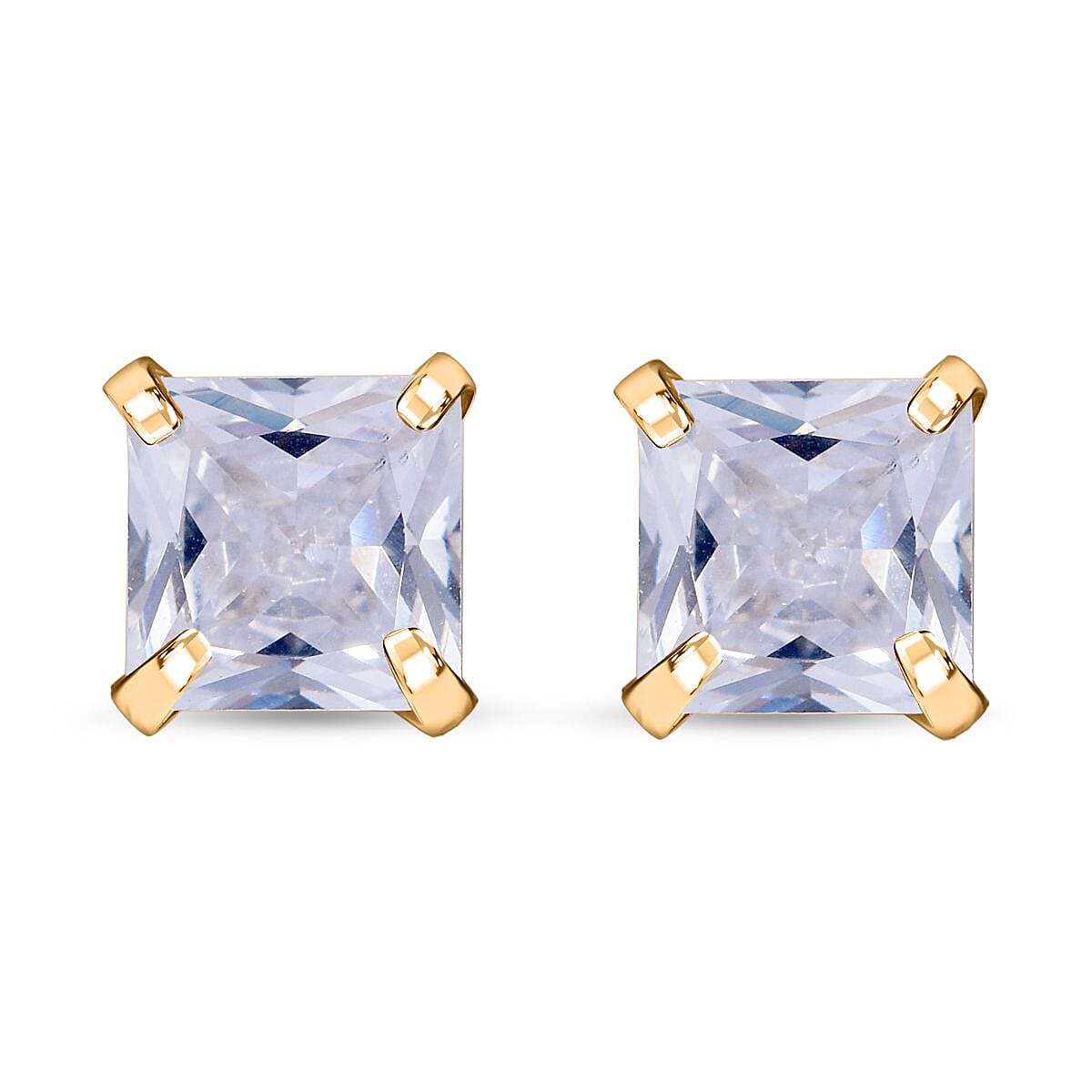 NY Close Out Deal- 9K Yellow Gold AAAA Cubic Zirconia Stud Earrings 7676214 0