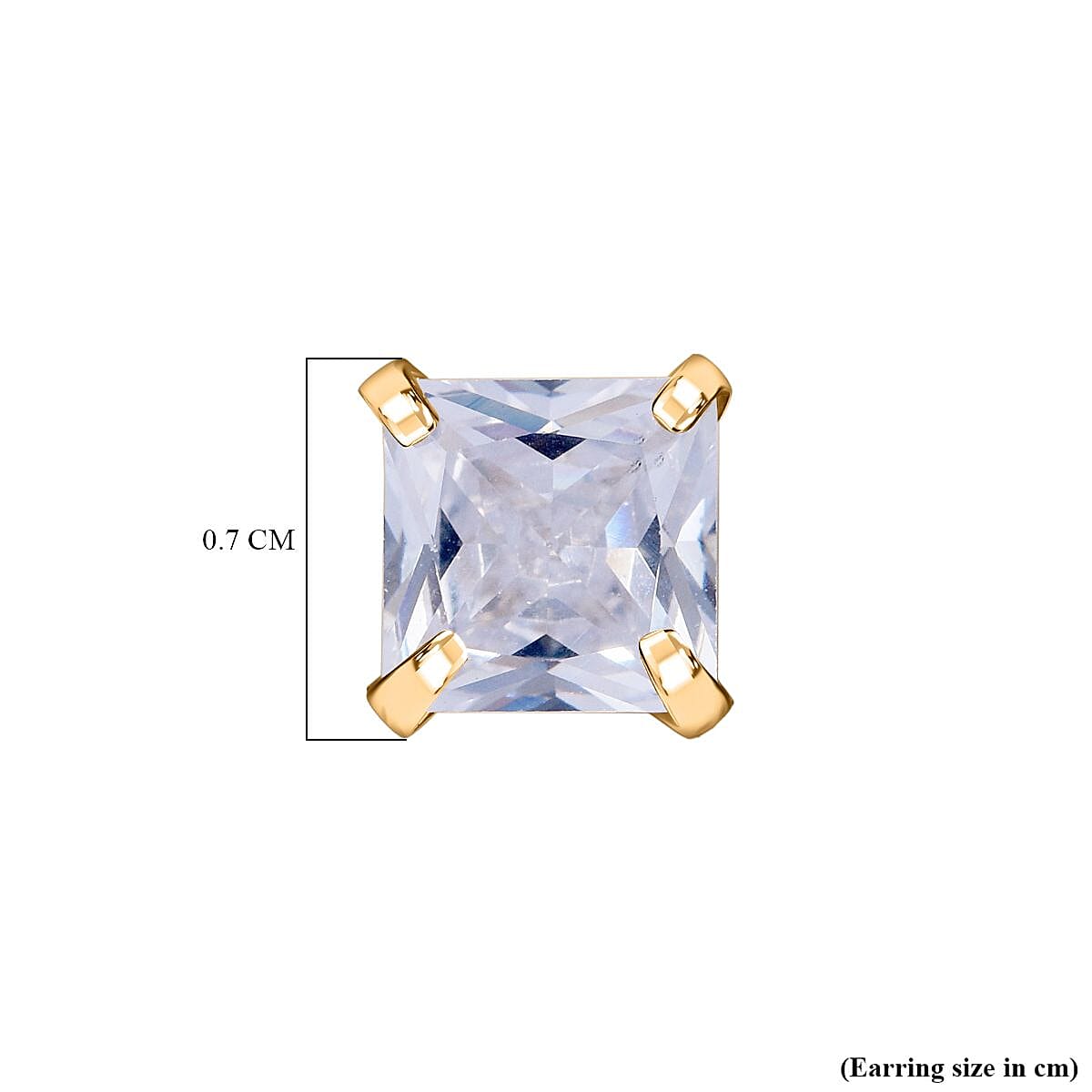 NY Close Out Deal- 9K Yellow Gold AAAA Cubic Zirconia Stud Earrings 7676214 5