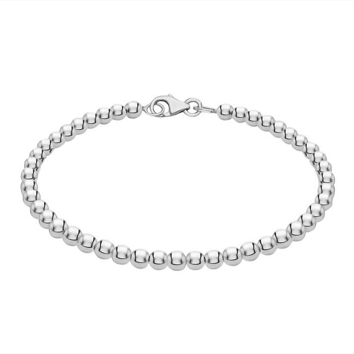 Sterling Silver Ball Bracelet (Size - 7.5), Silver Wt. 5.40 Gms 7676227 2