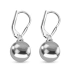 RACHEL GALLEY - Rhodium Overlay Sterling Silver Ball Drop Earrings