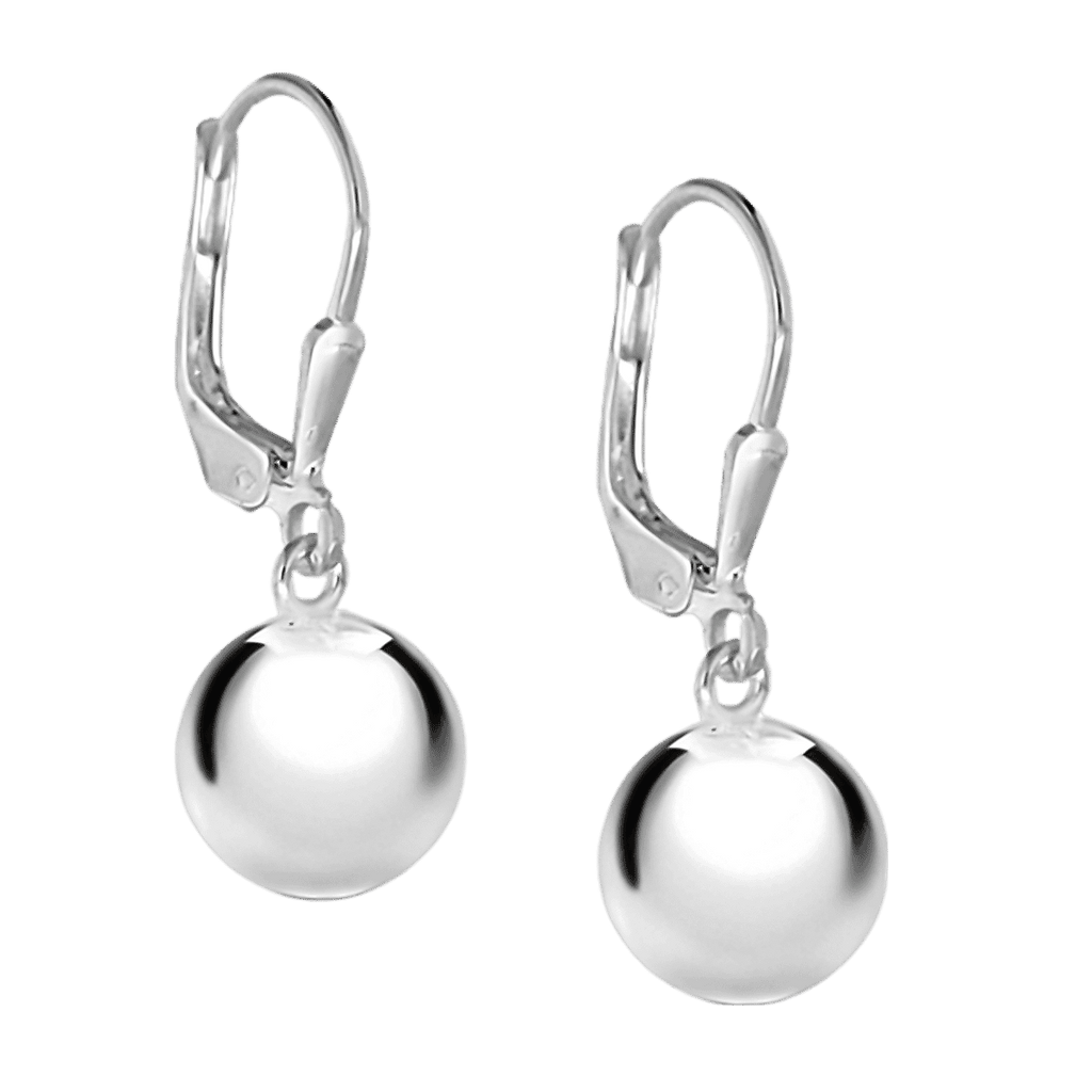 RACHEL GALLEY - Rhodium Overlay Sterling Silver Ball Drop Earrings