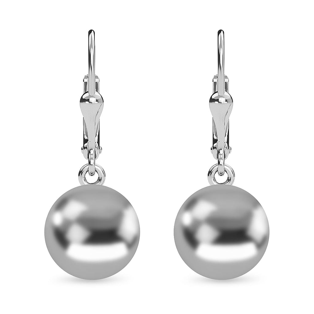 RACHEL GALLEY - Rhodium Overlay Sterling Silver Ball Drop Earrings