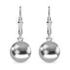 RACHEL GALLEY - Rhodium Overlay Sterling Silver Ball Drop Earrings