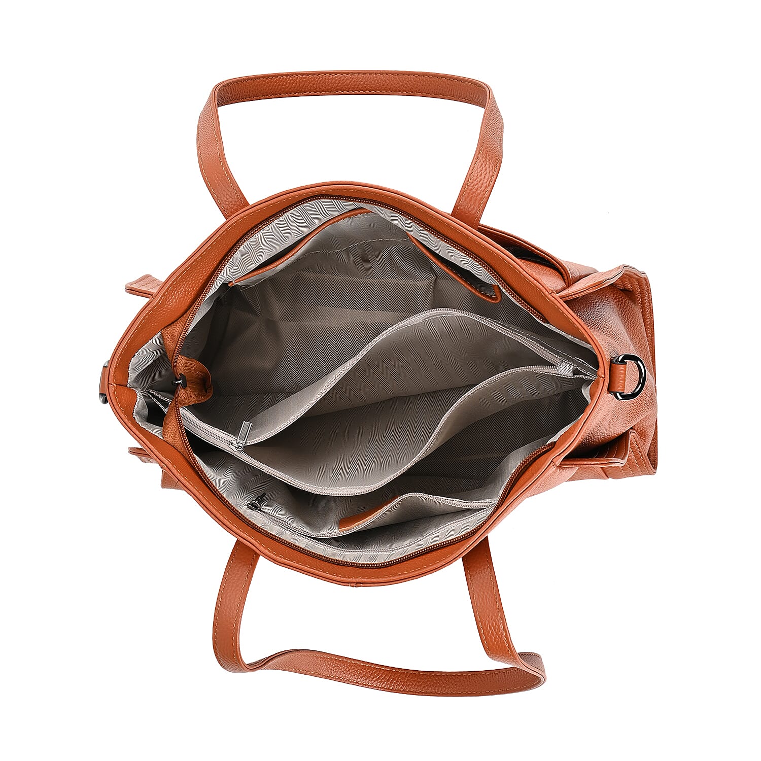 Premium Full Grain 100% Genuine Leather Tote Bag - Tan 7676683 4