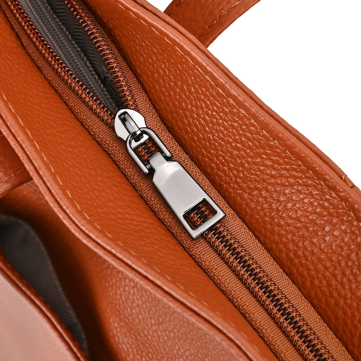 Premium Full Grain 100% Genuine Leather Tote Bag - Tan 7676683 5