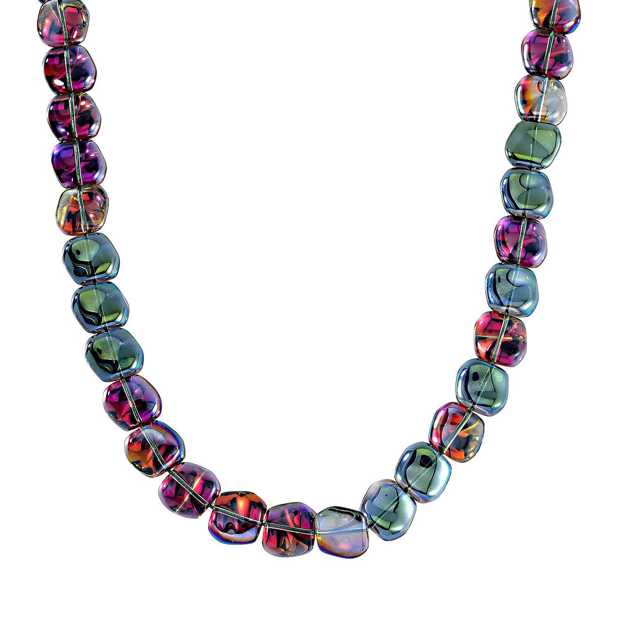 Close Out Deal - Multi Colour Austrian Crystal Necklace (Size - 20-2 Ext) in Silver Tone 7678870 0