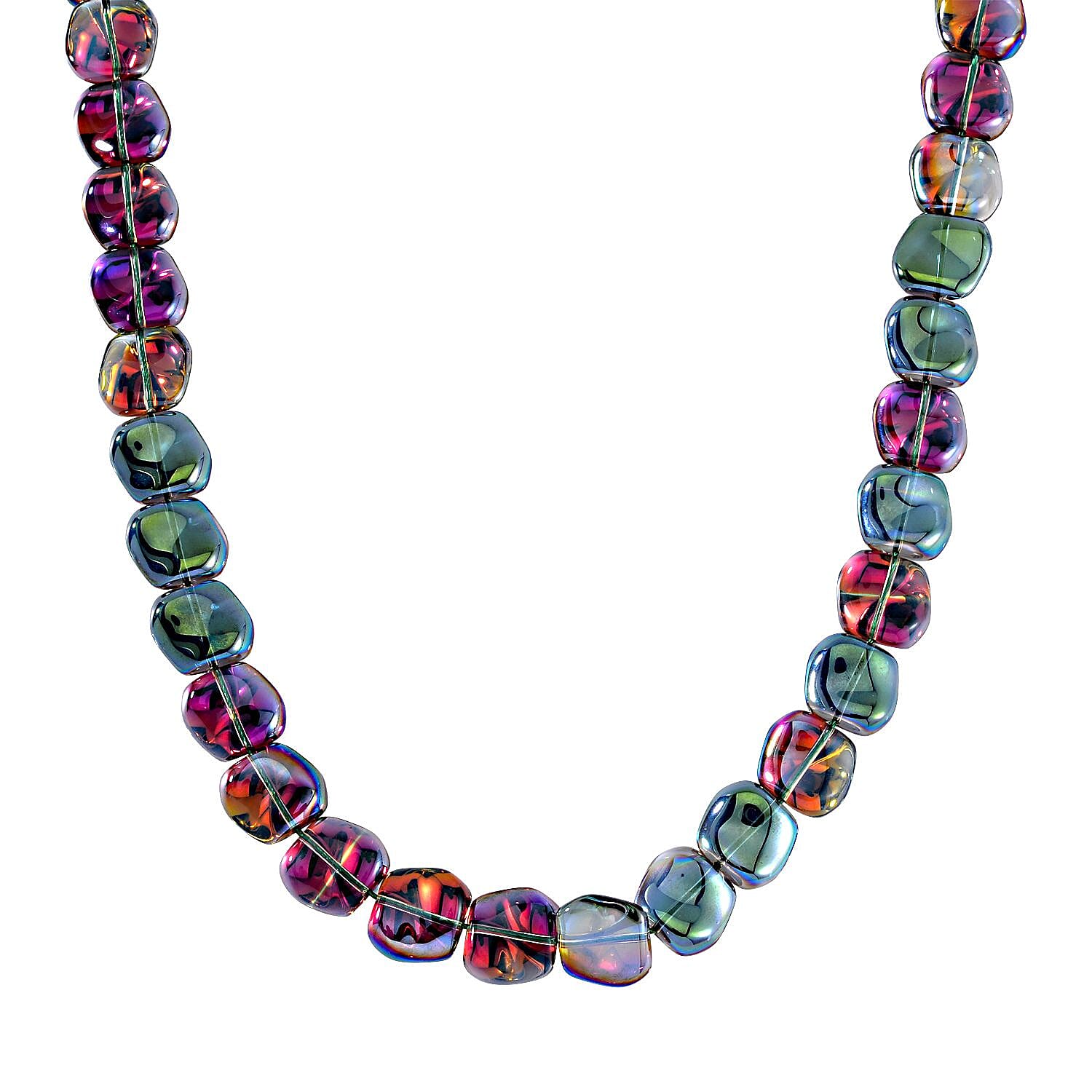 Close Out Deal - Multi Colour Austrian Crystal Necklace (Size - 20-2 Ext) in Silver Tone 7678870 0