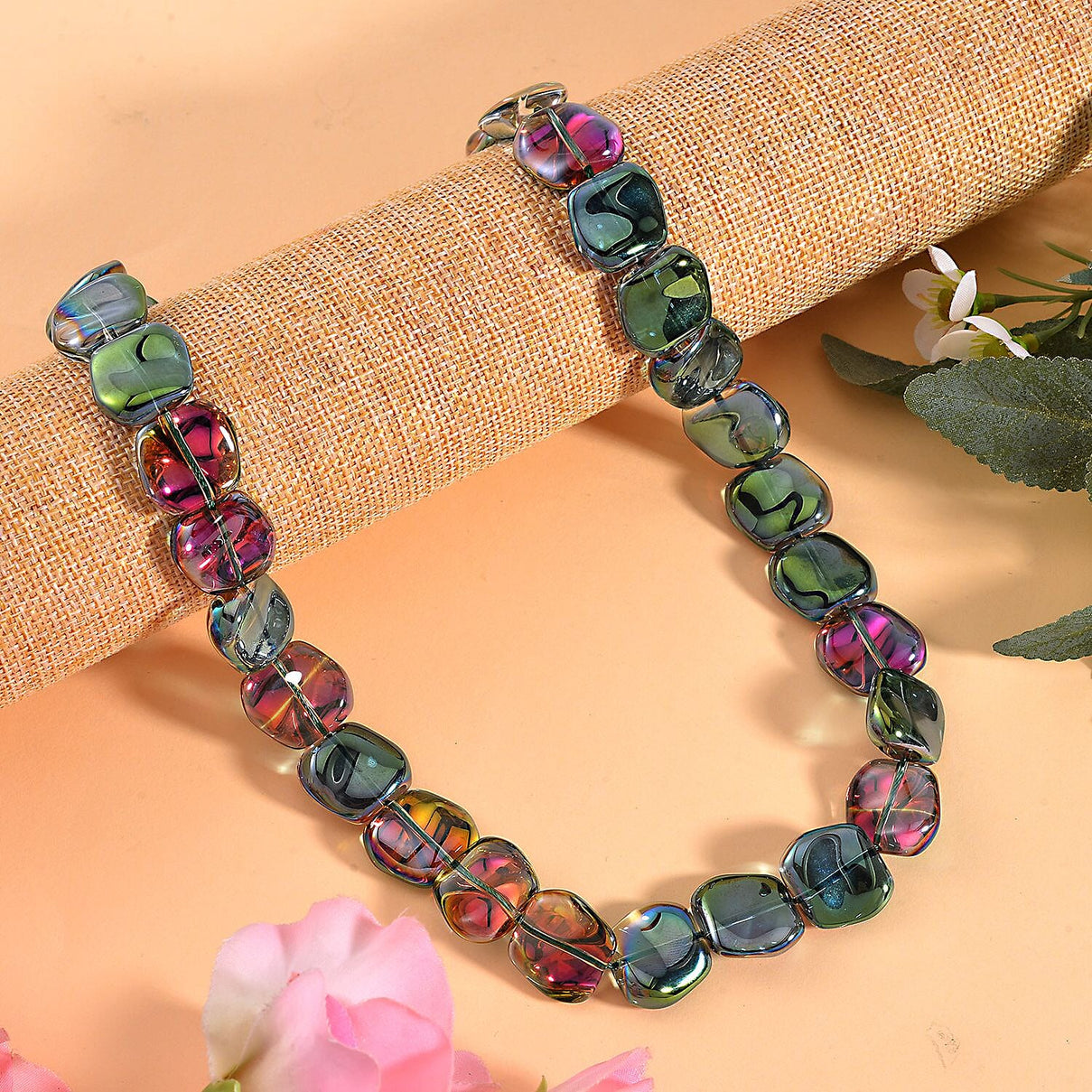 Close Out Deal - Multi Colour Austrian Crystal Necklace (Size - 20-2 Ext) in Silver Tone 7678870 2