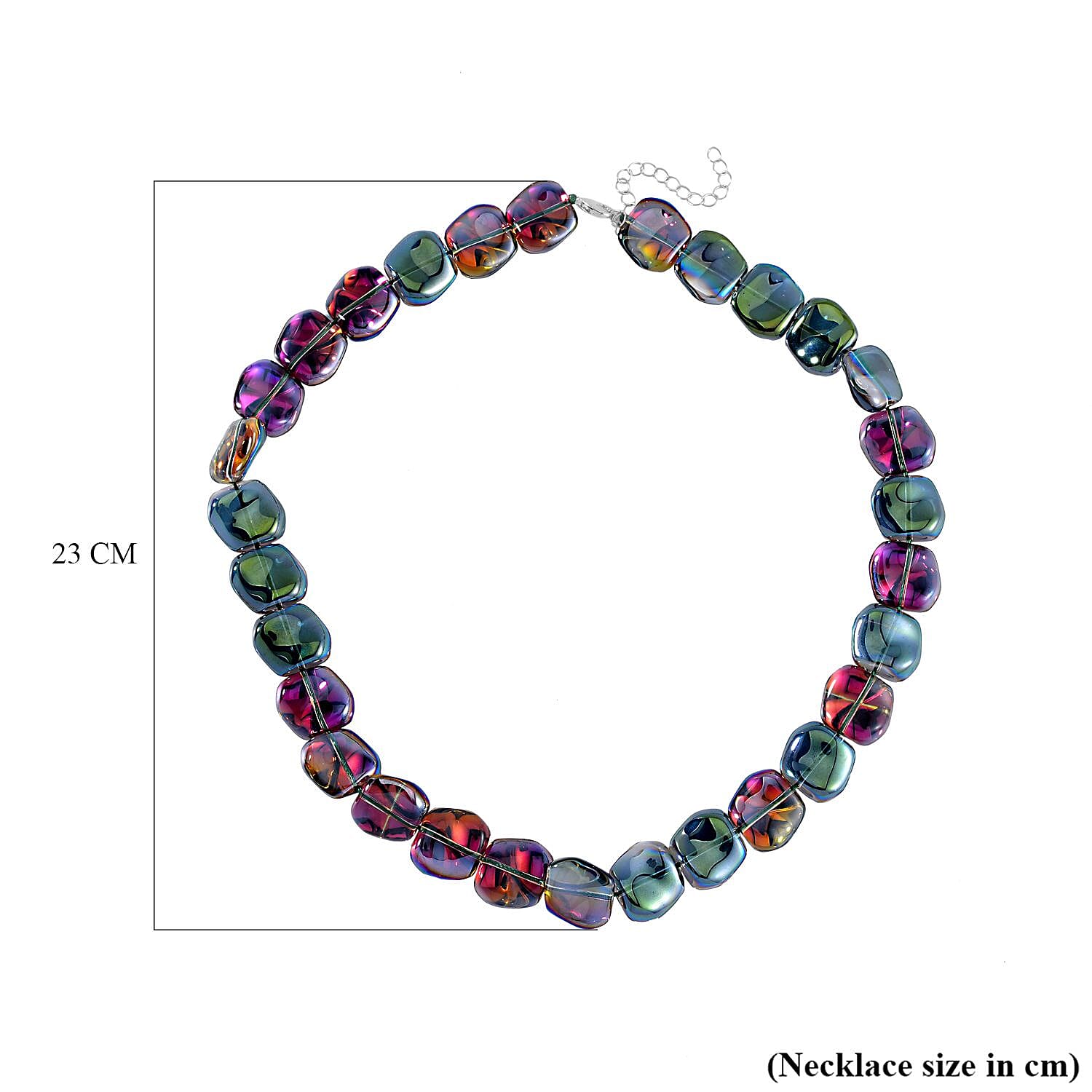 Close Out Deal - Multi Colour Austrian Crystal Necklace (Size - 20-2 Ext) in Silver Tone 7678870 4