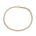 Maestro Collection - 9K Yellow Gold Cubic Zirconia Crochet Bracelet (Size - 7.5)