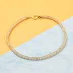 Maestro Collection - 9K Yellow Gold Cubic Zirconia Crochet Bracelet (Size - 7.5)