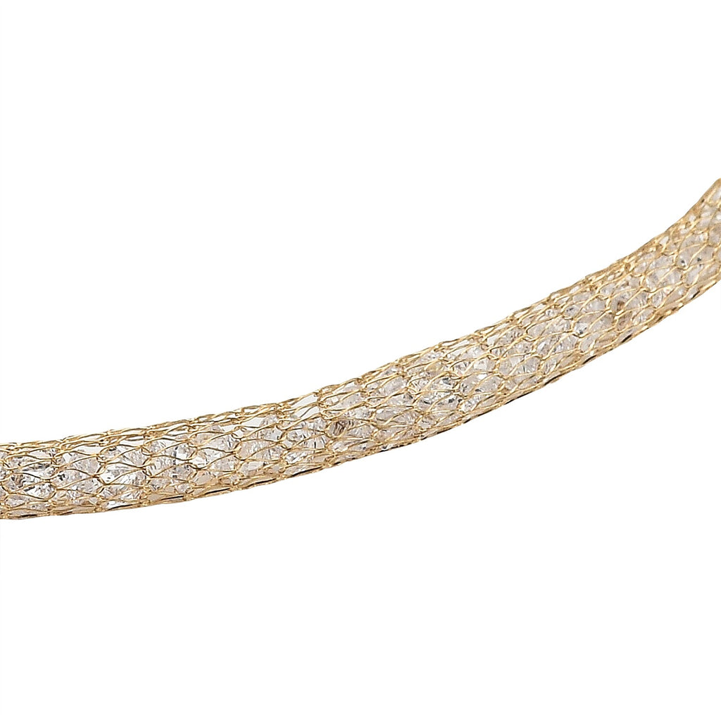 Maestro Collection - 9K Yellow Gold Cubic Zirconia Crochet Bracelet (Size - 7.5)