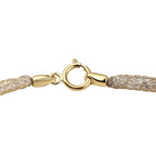 Maestro Collection - 9K Yellow Gold Cubic Zirconia Crochet Bracelet (Size - 7.5)