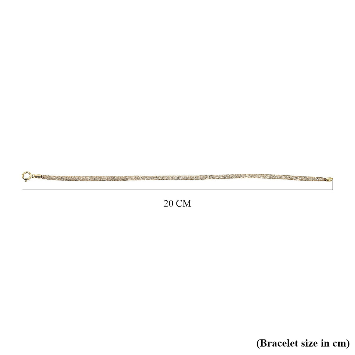 Maestro Collection - 9K Yellow Gold Cubic Zirconia Crochet Bracelet (Size - 7.5) 7678892 4