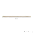 Maestro Collection - 9K Yellow Gold Cubic Zirconia Crochet Bracelet (Size - 7.5)
