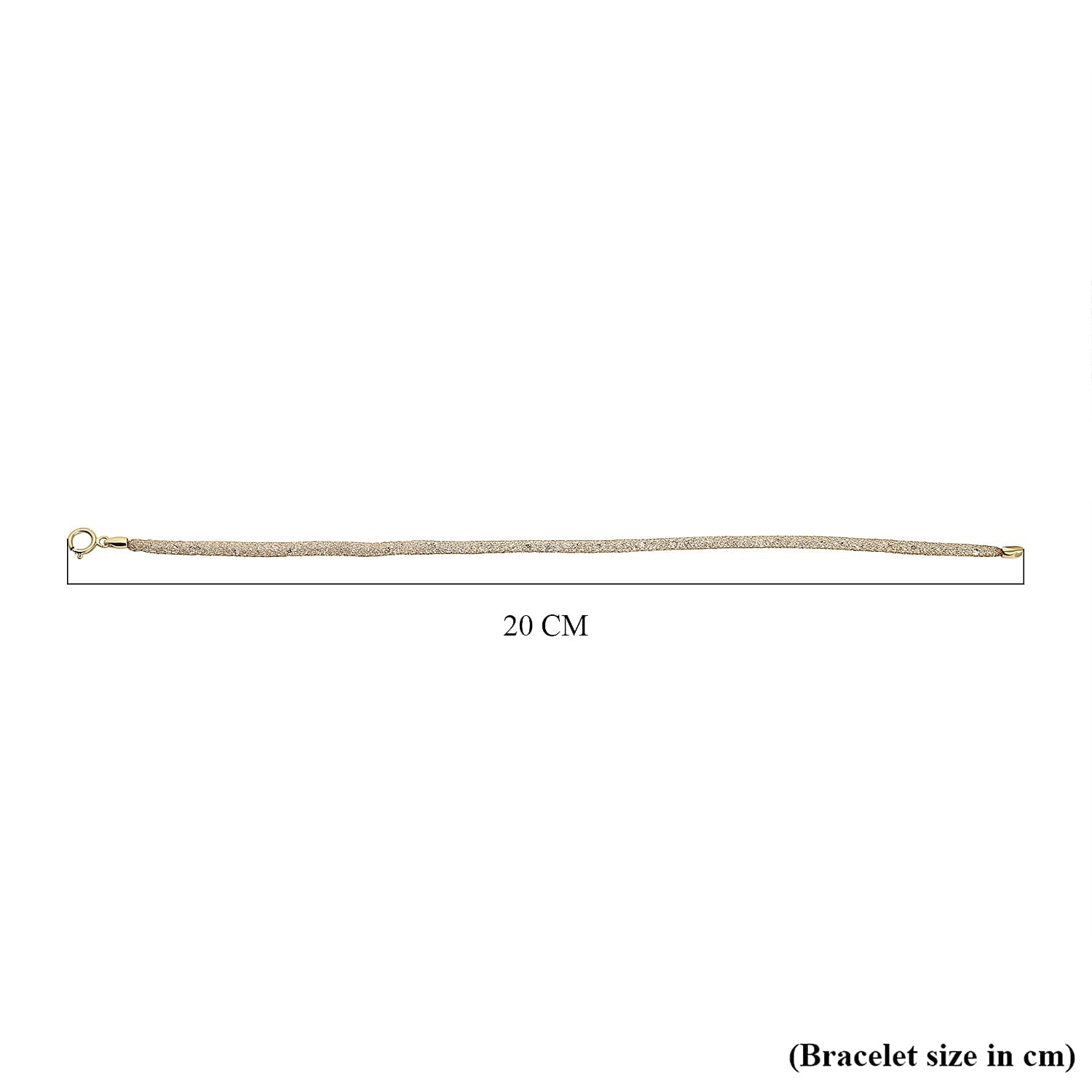 Maestro Collection - 9K Yellow Gold Cubic Zirconia Crochet Bracelet (Size - 7.5) 7678892 4