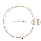 Close Out Deal  - 9K Yellow Gold Cubic Zirconia Crochet Necklace (Size - 20)