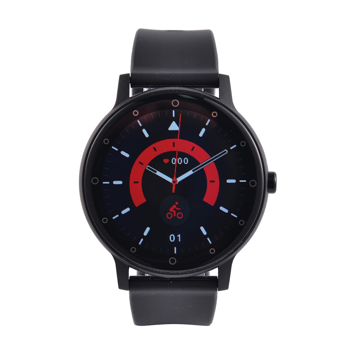 Watch Plus Smart Watch - Multi Face, with Steps, Sleep, Heart Rate, Blood, Spo2. Black Literal Dial and Black Silicone Strap 7678911 0