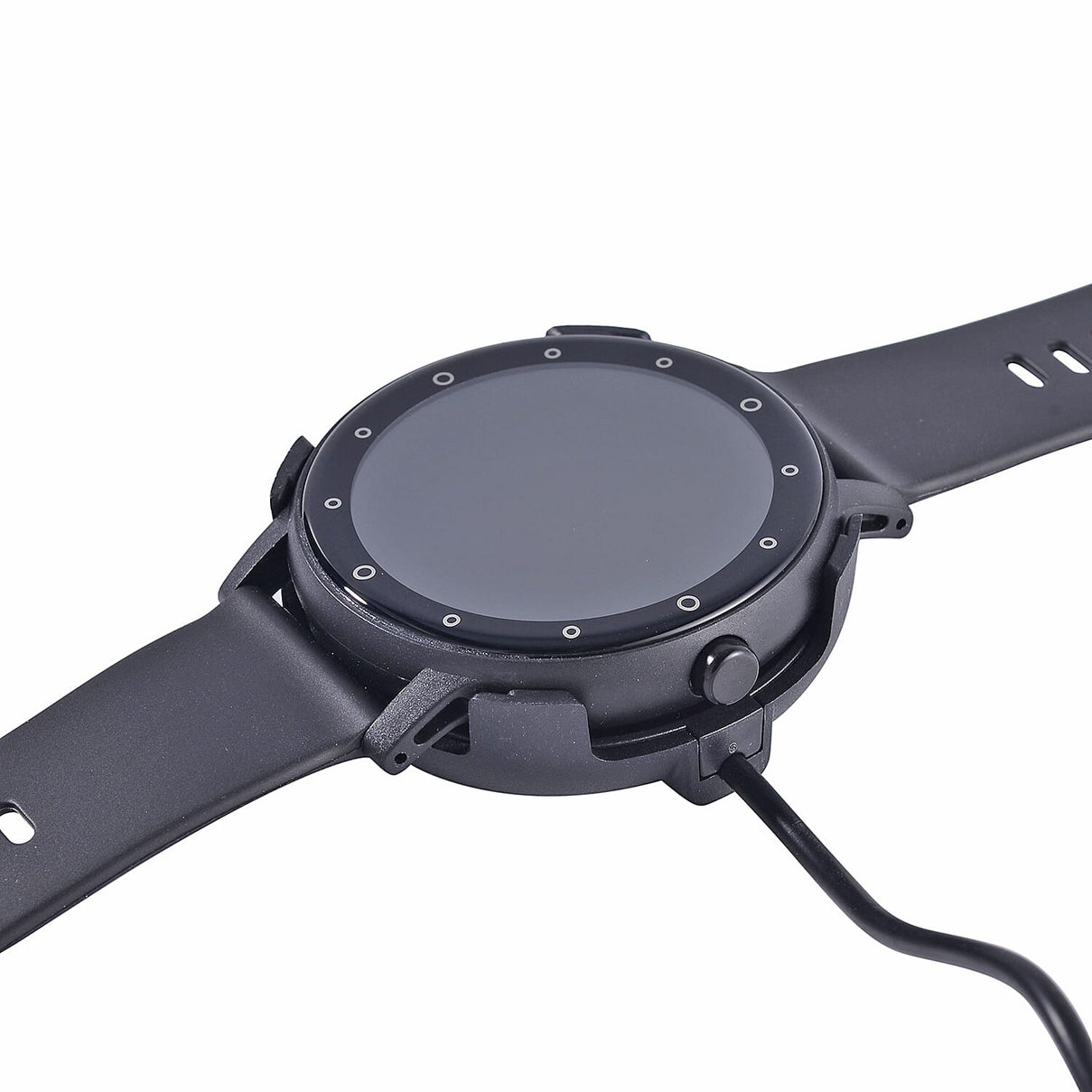 Watch Plus Smart Watch - Multi Face, with Steps, Sleep, Heart Rate, Blood, Spo2. Black Literal Dial and Black Silicone Strap 7678911 7