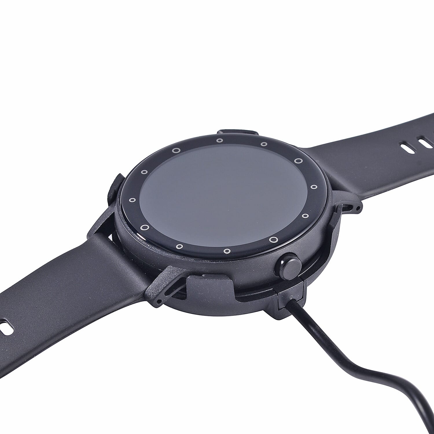 Watch Plus Smart Watch - Multi Face, with Steps, Sleep, Heart Rate, Blood, Spo2. Black Literal Dial and Black Silicone Strap 7678911 7