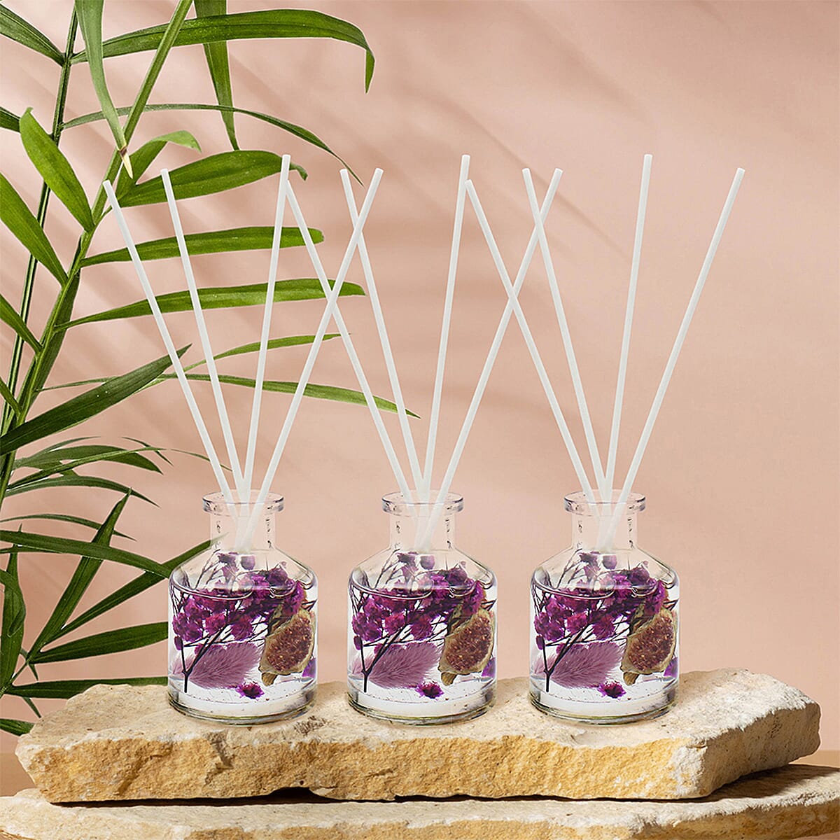 Set of 3 - 50ml Fig and Lotus Diffuser Size - 24 x 15 x 5cm - Purple 7679420 0