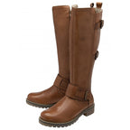 LOTUS Indiana Womens Knee High Leather Boots (Size 3) - Tan