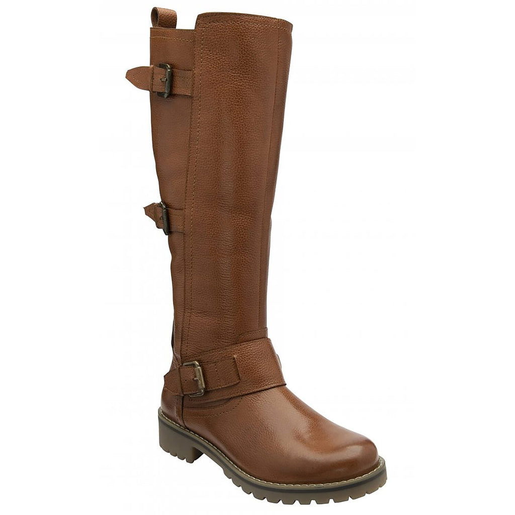 LOTUS Indiana Womens Knee High Leather Boots (Size 3) - Tan