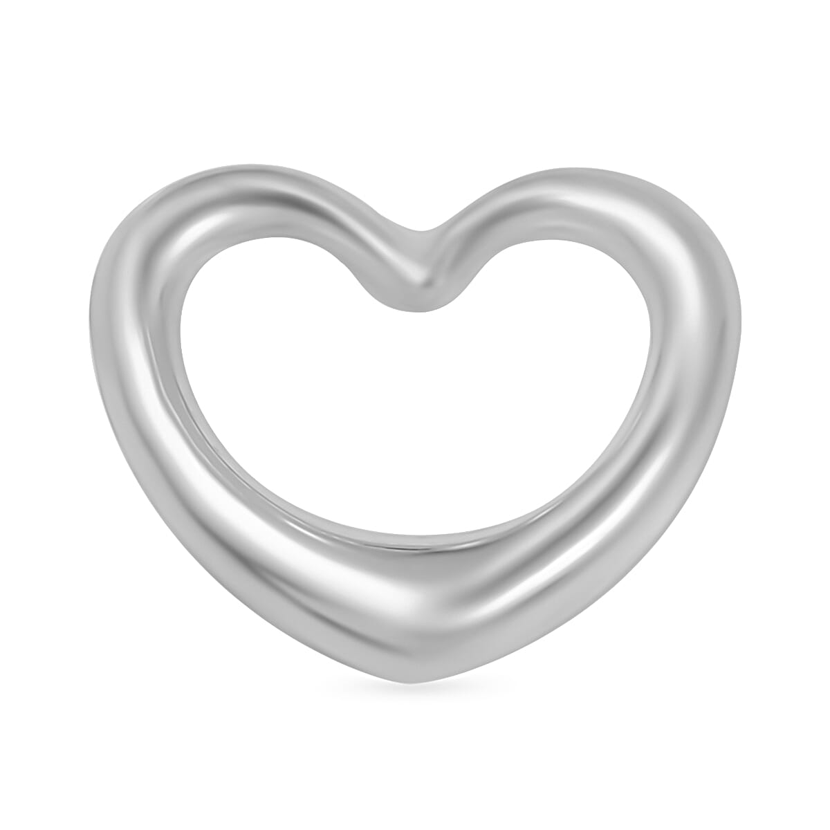 Italian Vicenza Show Close Out - Sterling Silver Tilted Floating Heart Pendant 7686865 0
