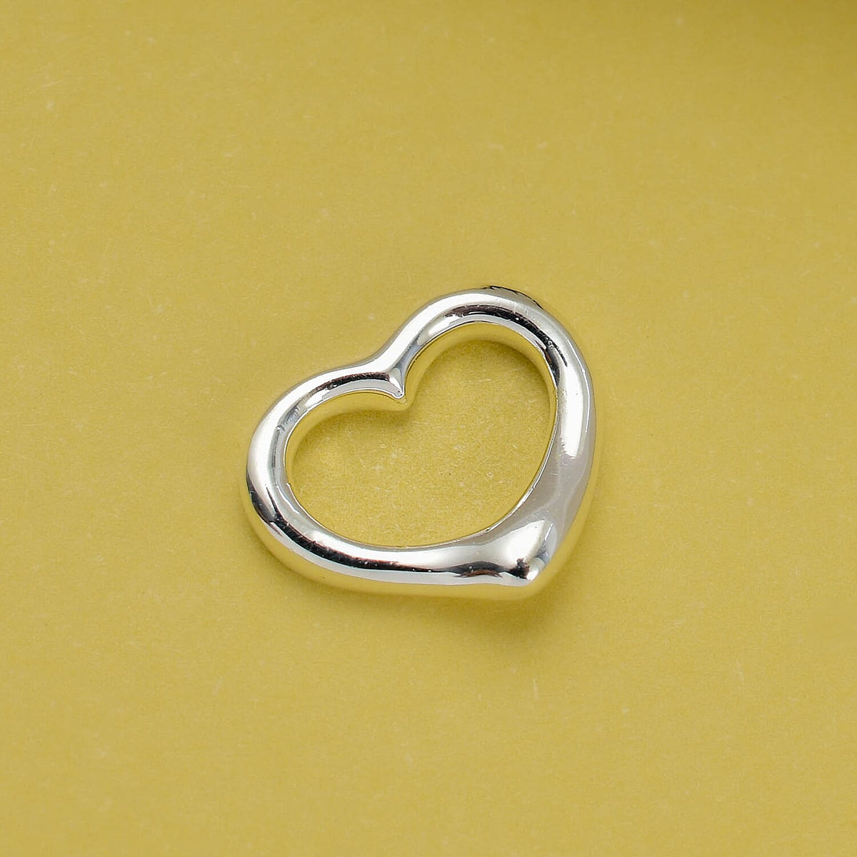 Italian Vicenza Show Close Out - Sterling Silver Tilted Floating Heart Pendant 7686865 1