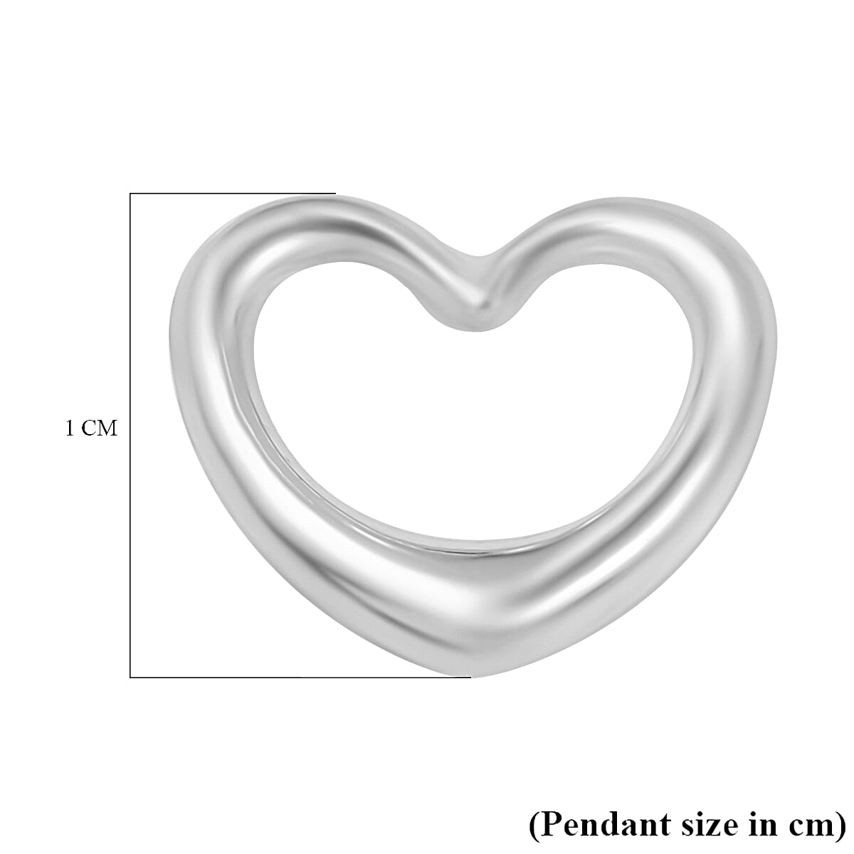 Italian Vicenza Show Close Out - Sterling Silver Tilted Floating Heart Pendant 7686865 3