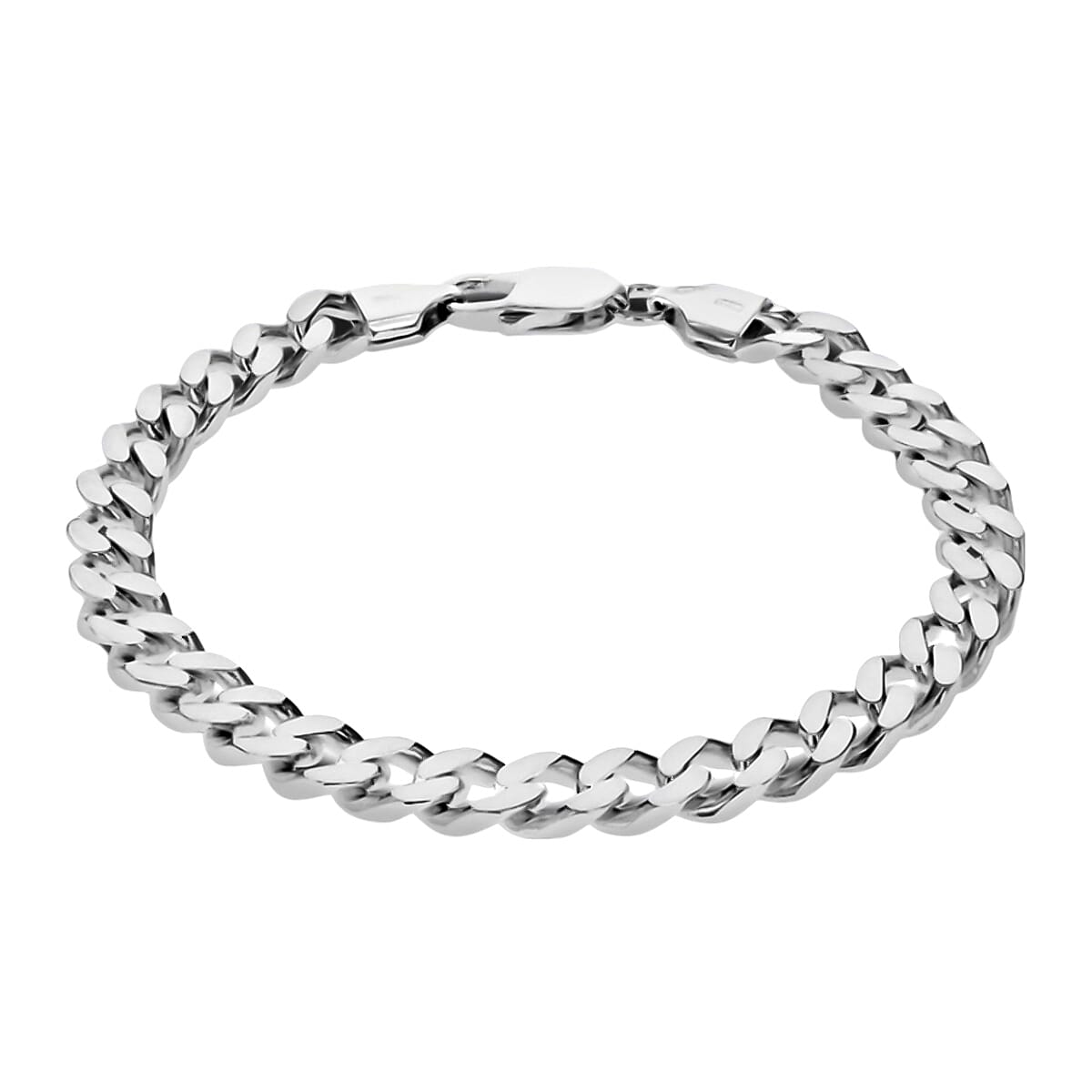 Vicenza Closeout Sterling Silver Curb Bracelet (Size - 8), Silver Wt 17.40 Gms 7687095 0