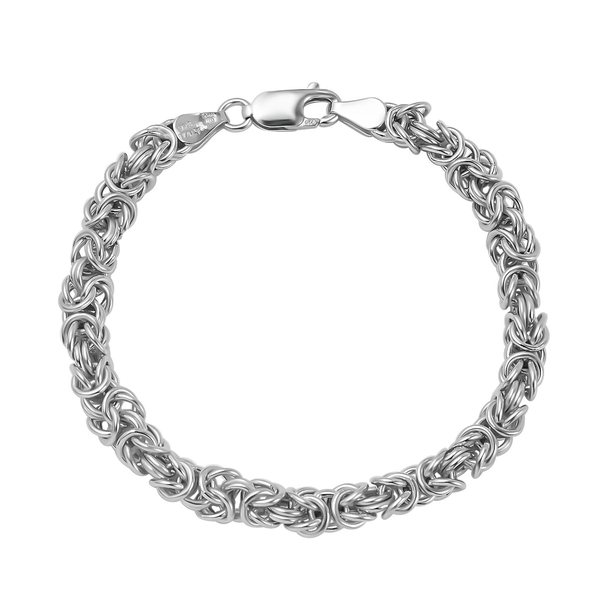 Live TV presentation Offer - Vicenza Closeout Sterling Silver Byzantine Bracelet (Size-7.5), Silver Wt 17.05 GM 7687171 0