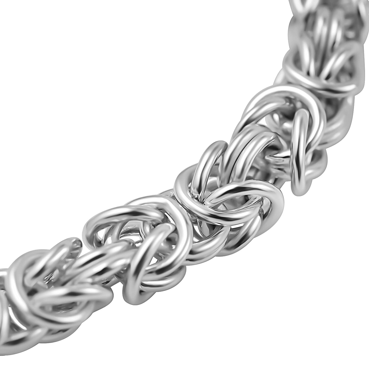Live TV presentation Offer - Vicenza Closeout Sterling Silver Byzantine Bracelet (Size-7.5), Silver Wt 17.05 GM 7687171 2