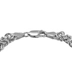 Live TV presentation Offer - Vicenza Closeout Sterling Silver Byzantine Bracelet (Size-7.5), Silver Wt 17.05 GM
