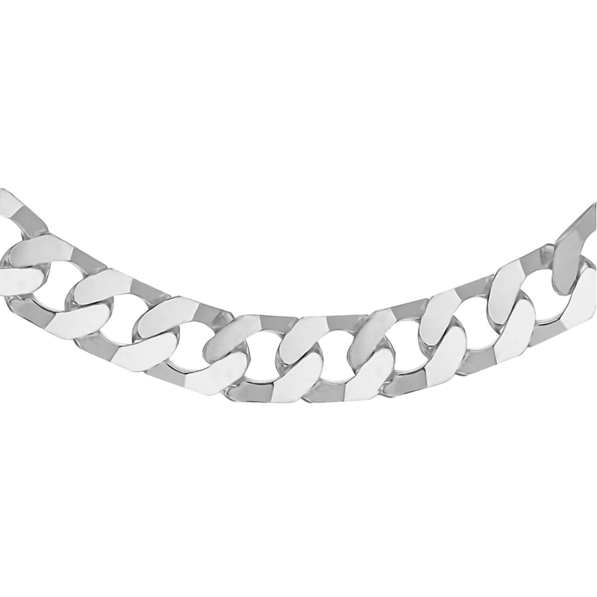 Italian Close Out-Sterling Silver Curb Necklace (Size - 20), Silver Wt. 30.00 Gms 7687211 0