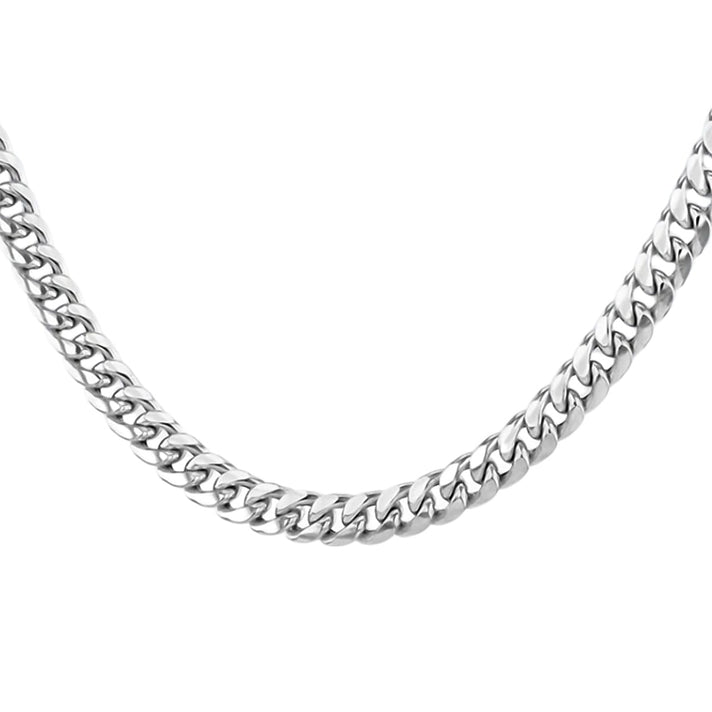 Italian Made Sterling Silver Cuban Link SOLID Curb Necklace (Size - 20) Silver Wt 57.00 Gms. (1.8 Troy Ounce) 7687214 2