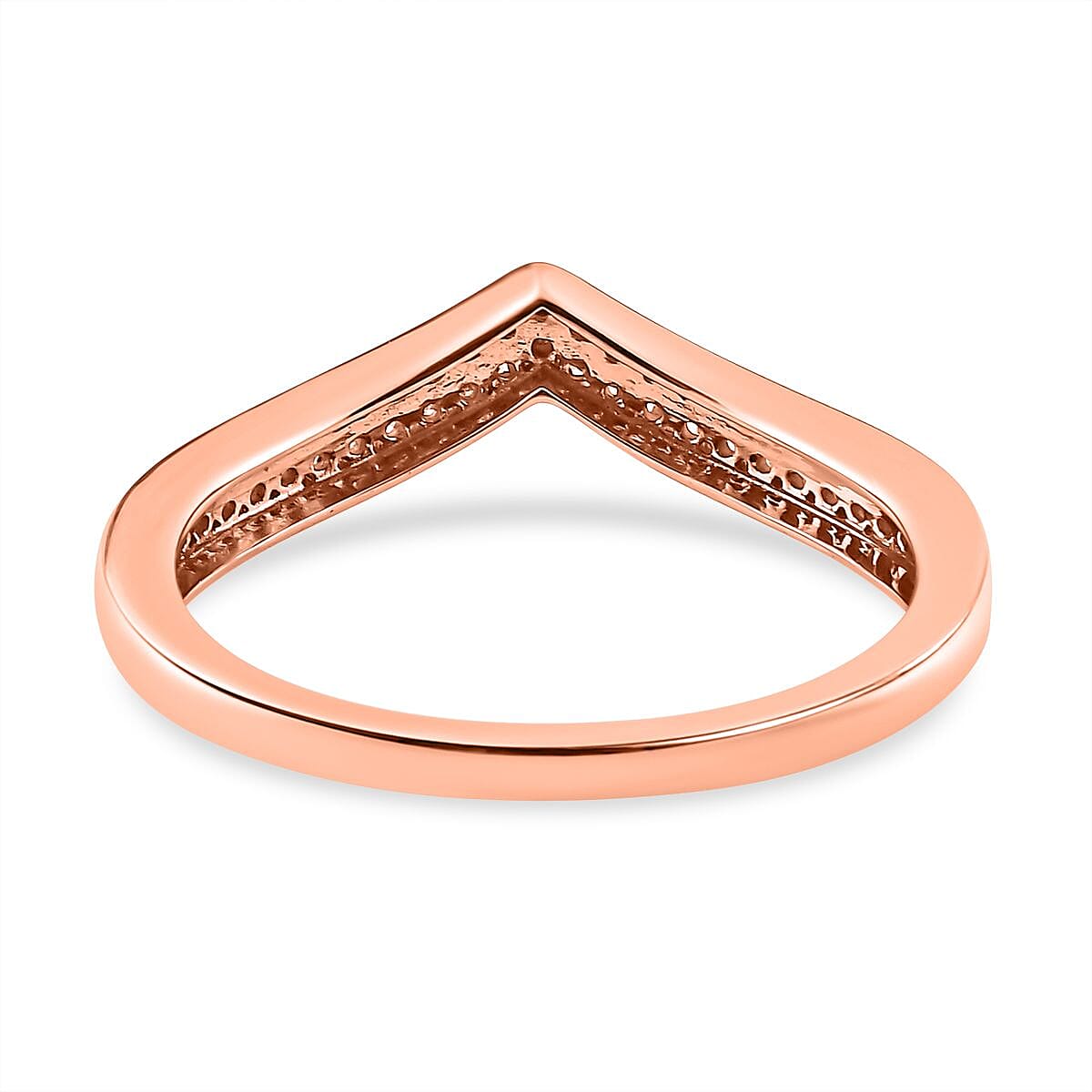 Valentine Day Special 9K Rose Gold Certified Pink Diamond Wishbone Ring 0.25 Ct 7688271 4