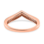 Valentine Day Special 9K Rose Gold Certified Pink Diamond Wishbone Ring 0.25 Ct