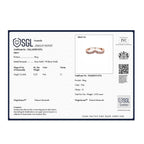 Valentine Day Special 9K Rose Gold Certified Pink Diamond Wishbone Ring 0.25 Ct