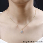 18K Gold Vermeil Sterling Silver Natural Diamond Cluster Pendant