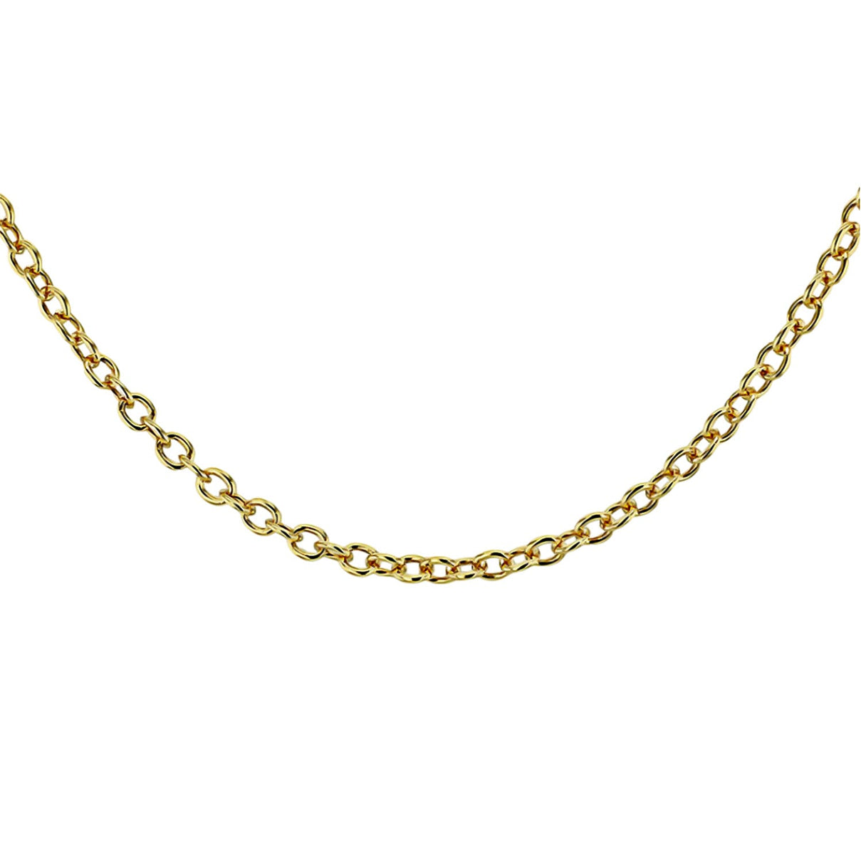 Yellow Gold Plated Sterling Silver Rolo Chain (Size - 18) 7689686 0