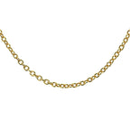 Yellow Gold Plated Sterling Silver Rolo Chain (Size - 18)
