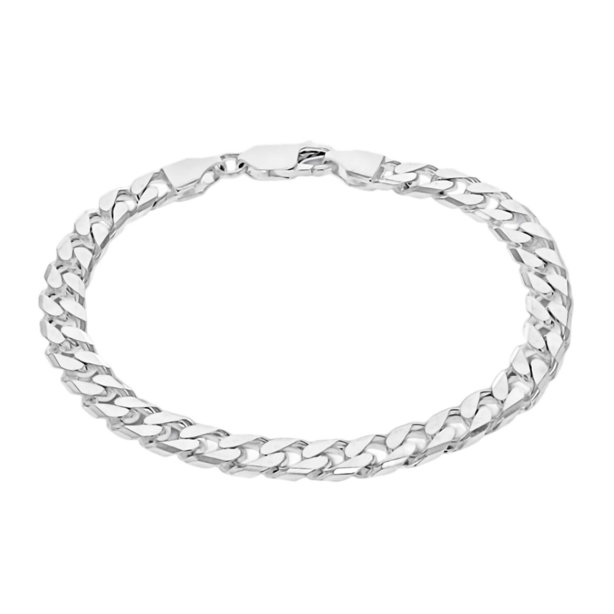 Sterling Silver Diamond Cut Curb Bracelet (Size - 7), Silver Wt. 11.6 Gms 7689691 0