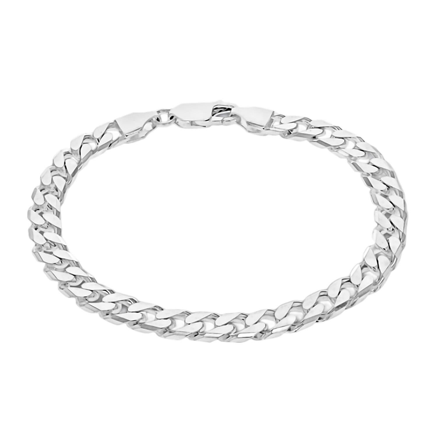 Sterling Silver Diamond Cut Curb Bracelet (Size - 7), Silver Wt. 11.6 Gms 7689691 0