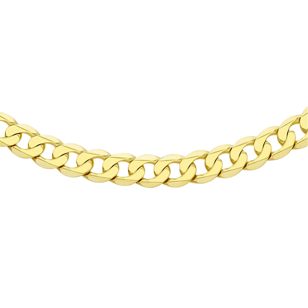 Hatton Garden Close Out - 9K Yellow Gold Flat Diamond Cut Curb Necklace (Size - 20), Gold Wt. 12.21 Gms